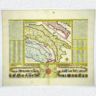Kupferstich Karte Italien & Rom Chatelain 1721 Atlas Historique