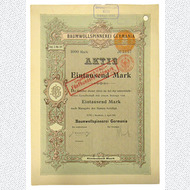 26 Aktien Baumwollspinnerei Germania, 1000 M, 1. April 1913