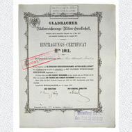85 Namensaktien Gladbacher Rückversicherungs-AG, 1500 RM