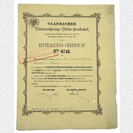 19 Namensaktien Gladbacher Rückversicherungs-AG, 1500 RM