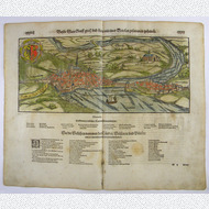 Sebastian Münster Holzschnitt von Genf Schweiz 1598