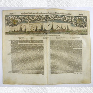 Sebastian Münster Holzschnitt von Lübeck Deutschland 1598