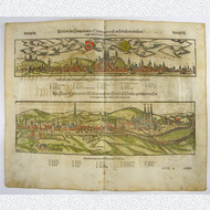 Sebastian Münster Holzschnitt Erfurt Fulda Deutschland 1598