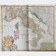 Kupferstichkarte Italia in suis status, Homann Erben, 1742
