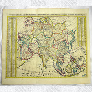 Kupferstich Karte Asien Chatelain 1721 Atlas Historique