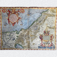 Abraham Ortelius Kupferstich Karte Palästina Heiliges Land 1595