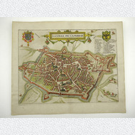 Cambrai Frankreich, Guicciardini kol. Kupferstich Karte 1609