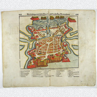 Sebastian Münster Holzschnitt von La Rochelle Frankreich 1598