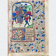 Stundenbuch Blatt Kreuztragung Christi Brügge um 1455
