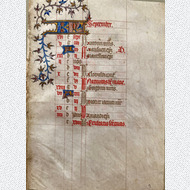 Manuskript Stundenbuch Kalendarium September Paris 1410