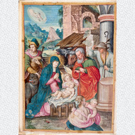 Miniatur Geburt Christi Hans Werl oder Daniel Fröschl 16./17. Jh