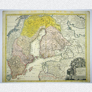 Kupferstichkarte Regni Sueciae, Homann Erben, 1750