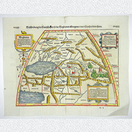 Iran Pakistan Afghanistan Holzschnitt Karte Polybios 1574