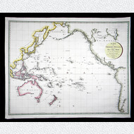 Australien Pazifischer Ozean Kupferstich Karte Sotzmann 1810
