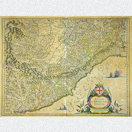 Willem Janszoon Blaeu Riviera di Ponente Kupferstich Karte 1658