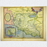 Latium Rom Italien Kupferstich Karte Abraham Ortelius 1595