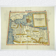 Mauretanien Nordafrika Holzschnitt Karte von Polybios 1574