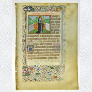Stundenbuch Miniatur Malerei Heilige Clara & Heilige Helena 1455