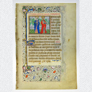 Stundenbuch Miniatur Petrus Paulus & Heilige Johanna Brügge 1455