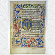 Stundenbuch Miniatur Malerei Manuskript mit Gold Paris 1475